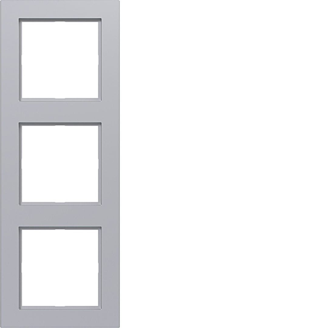 HAGER BOCCHIOTTI - CORNICE 3-POSTI, A.1, TITANIO MET