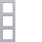 HAGER BOCCHIOTTI - CORNICE 3-POSTI, A.1, TITANIO MET