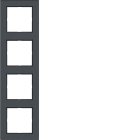 HAGER BOCCHIOTTI - CORNICE 4-POSTI, A.1, ANTR. OPACO