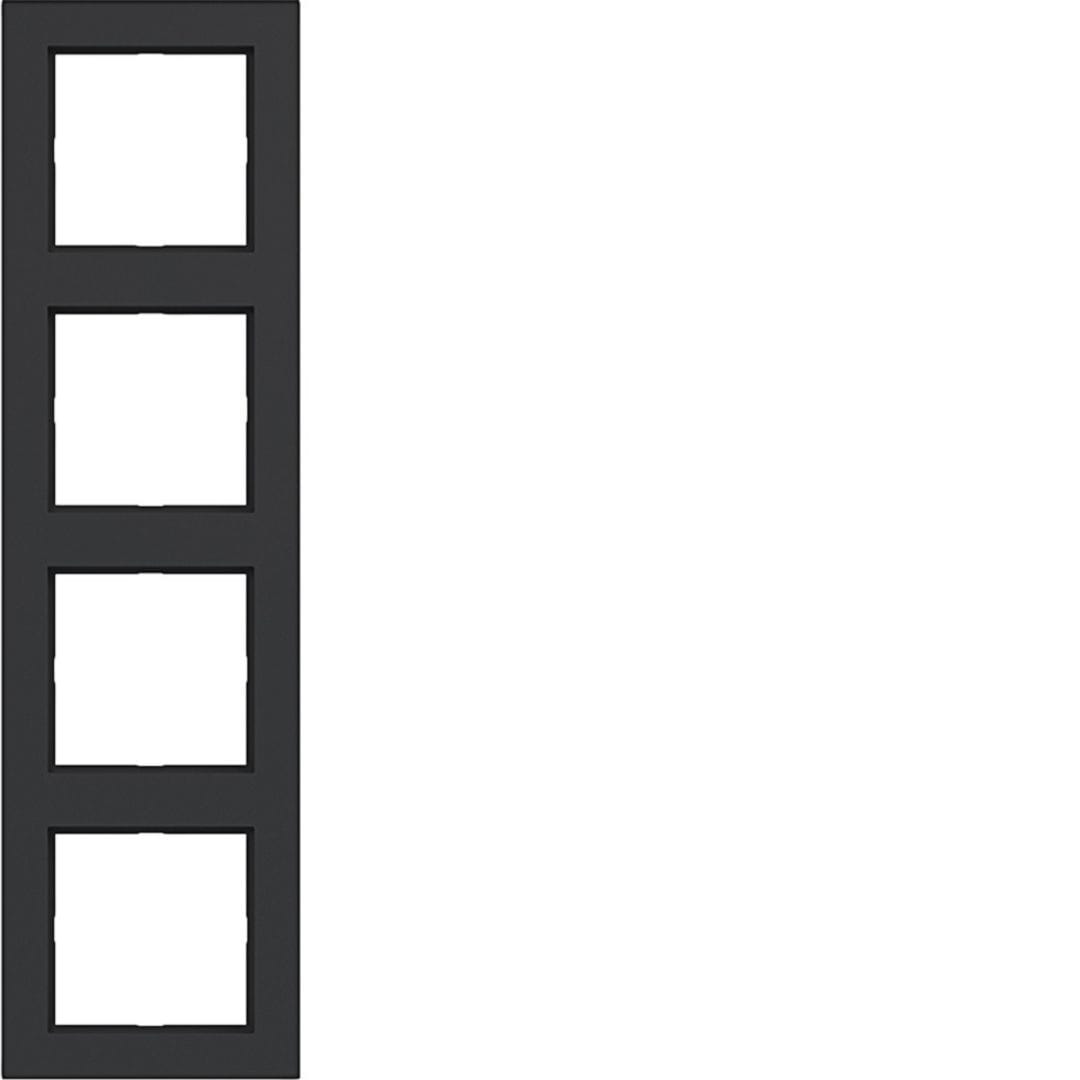 HAGER BOCCHIOTTI - CORNICE 4-POSTI, A.1, NERO OPACO