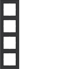 HAGER BOCCHIOTTI - CORNICE 4-POSTI, A.1, NERO OPACO