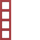 HAGER BOCCHIOTTI - CORNICE 4-POSTI, A.1, ROSSO LUCIDO