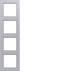 HAGER BOCCHIOTTI - CORNICE 4-POSTI, A.1, TITANIO MET