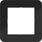 HAGER BOCCHIOTTI - CORNICE LED  1-POSTO, C.1, NERO LUCIDO