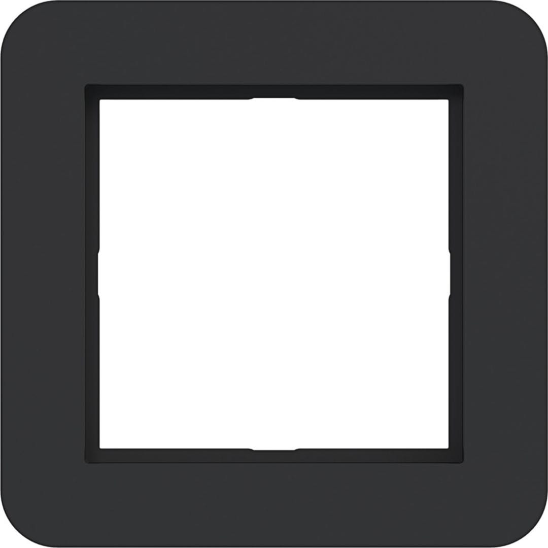 HAGER BOCCHIOTTI - CORNICE LED  1-POSTO, C.1, NERO OPACO