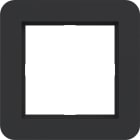 HAGER BOCCHIOTTI - CORNICE LED  1-POSTO, C.1, NERO OPACO