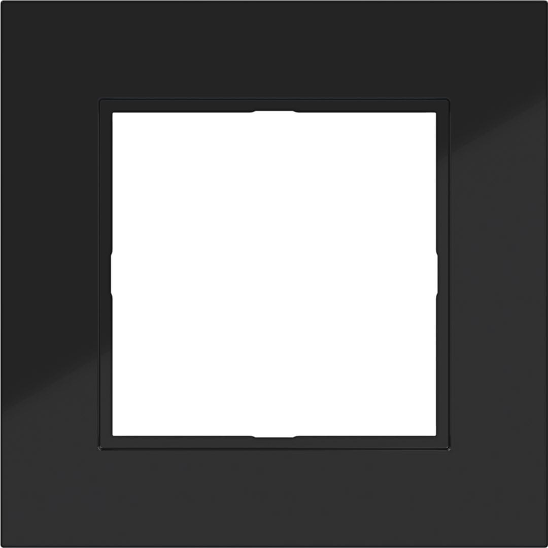HAGER BOCCHIOTTI - CORNICE LED  1-POSTO, A.8, NERO LUCIDO