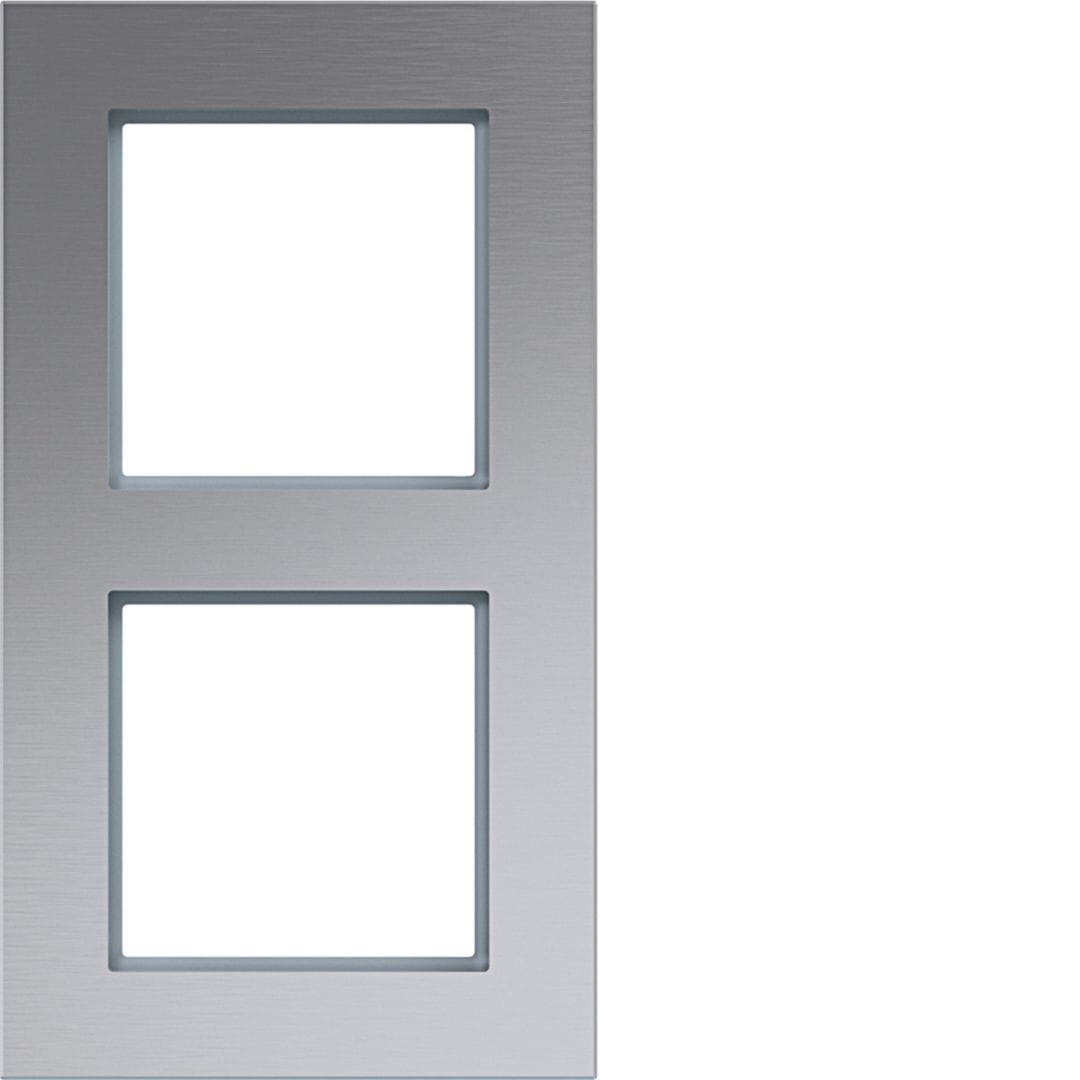 HAGER BOCCHIOTTI - CORNICE 2-P VERT, A.8, ALU OP, ALU SPAZ.