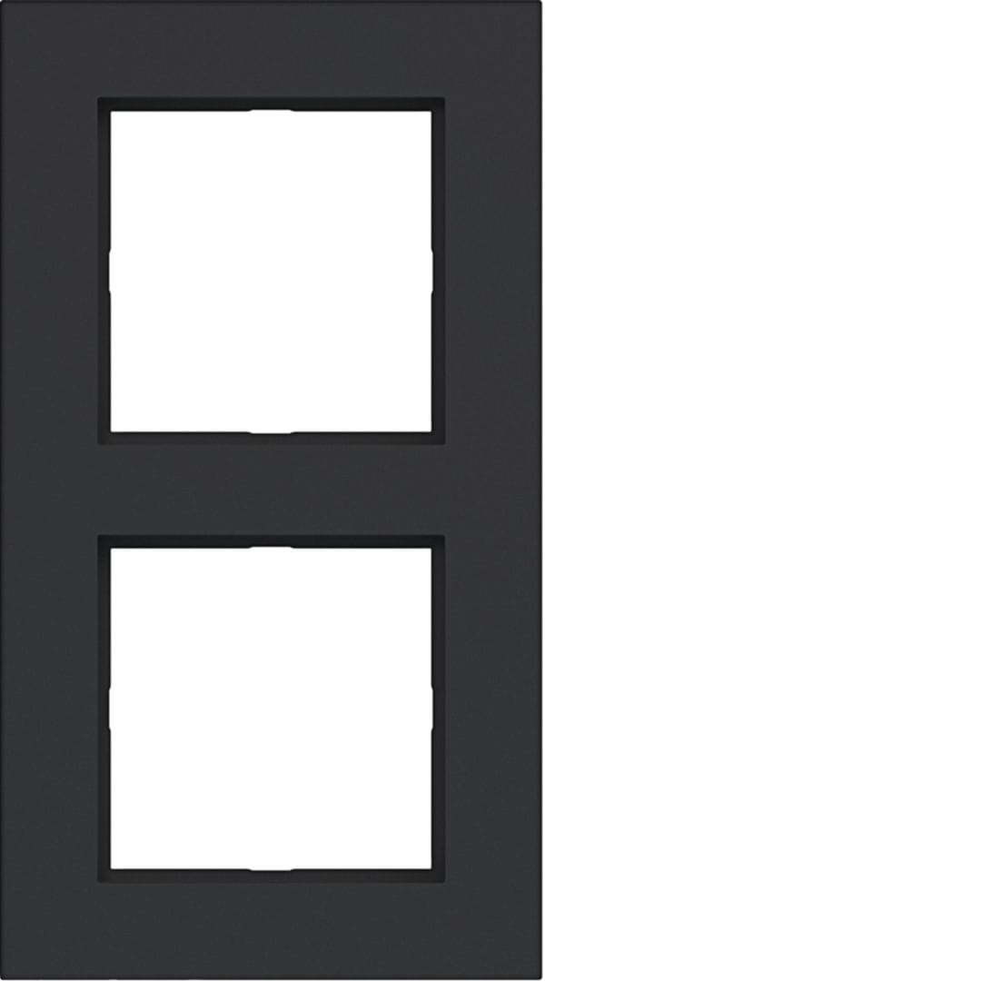 HAGER BOCCHIOTTI - CORNICE 2-POSTI, A.8, NERO OPACO