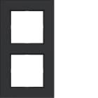 HAGER BOCCHIOTTI - CORNICE 2-POSTI, A.8, NERO OPACO