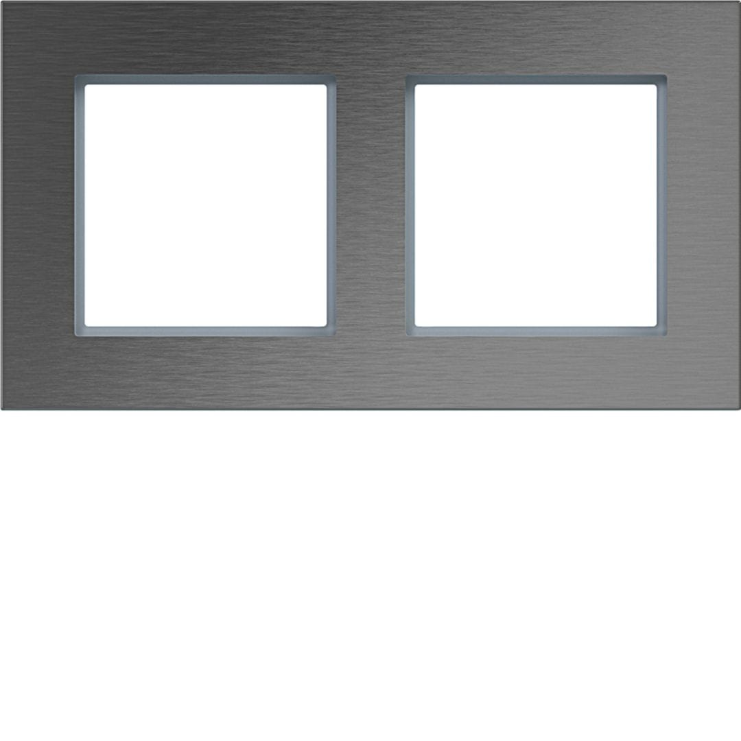 HAGER BOCCHIOTTI - CORNICE 2-P ORIZ A.8 INOX OP MET SPAZ.