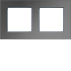 HAGER BOCCHIOTTI - CORNICE 2-P ORIZ A.8 INOX OP MET SPAZ.