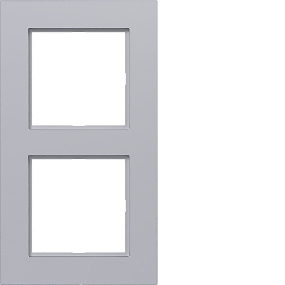 HAGER BOCCHIOTTI - CORNICE 2-POSTI, A.8, TITANIO MET