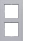 HAGER BOCCHIOTTI - CORNICE 2-POSTI, A.8, TITANIO MET