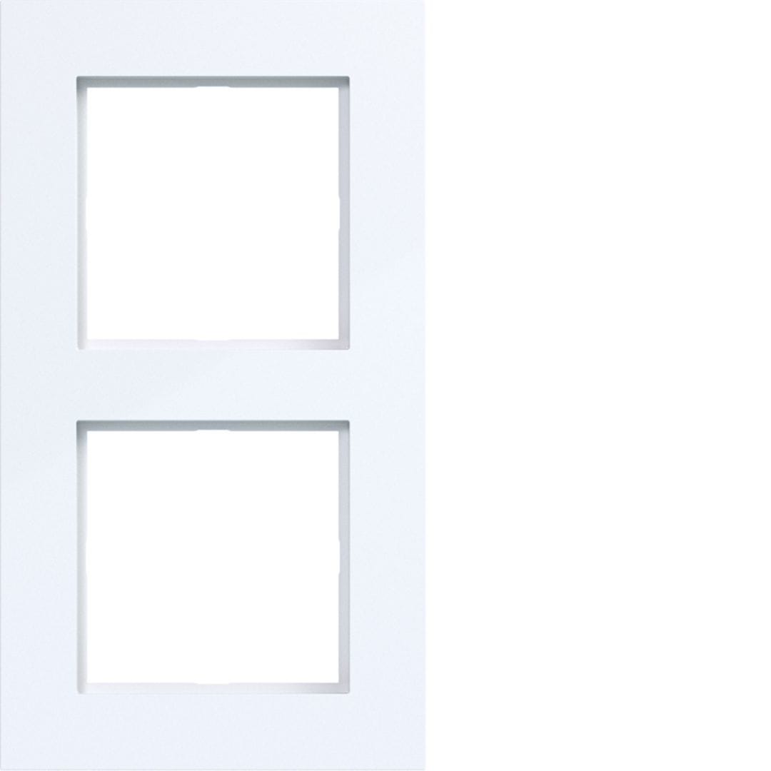 HAGER BOCCHIOTTI - CORNICE 2-POSTI, A.8, BIANCO LUCIDO