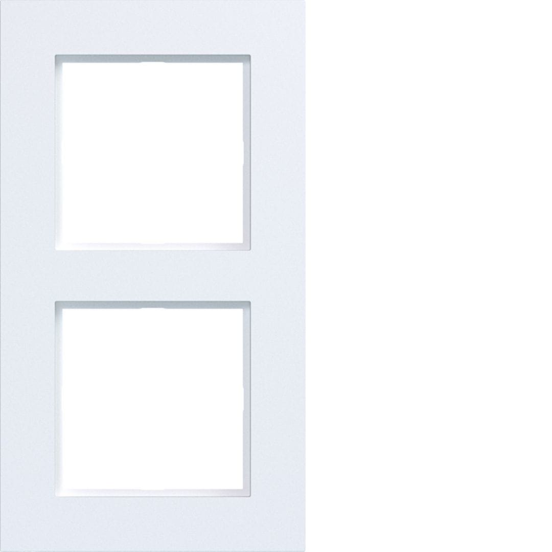 HAGER BOCCHIOTTI - CORNICE 2-POSTI, A.8, BIANCO OPACO