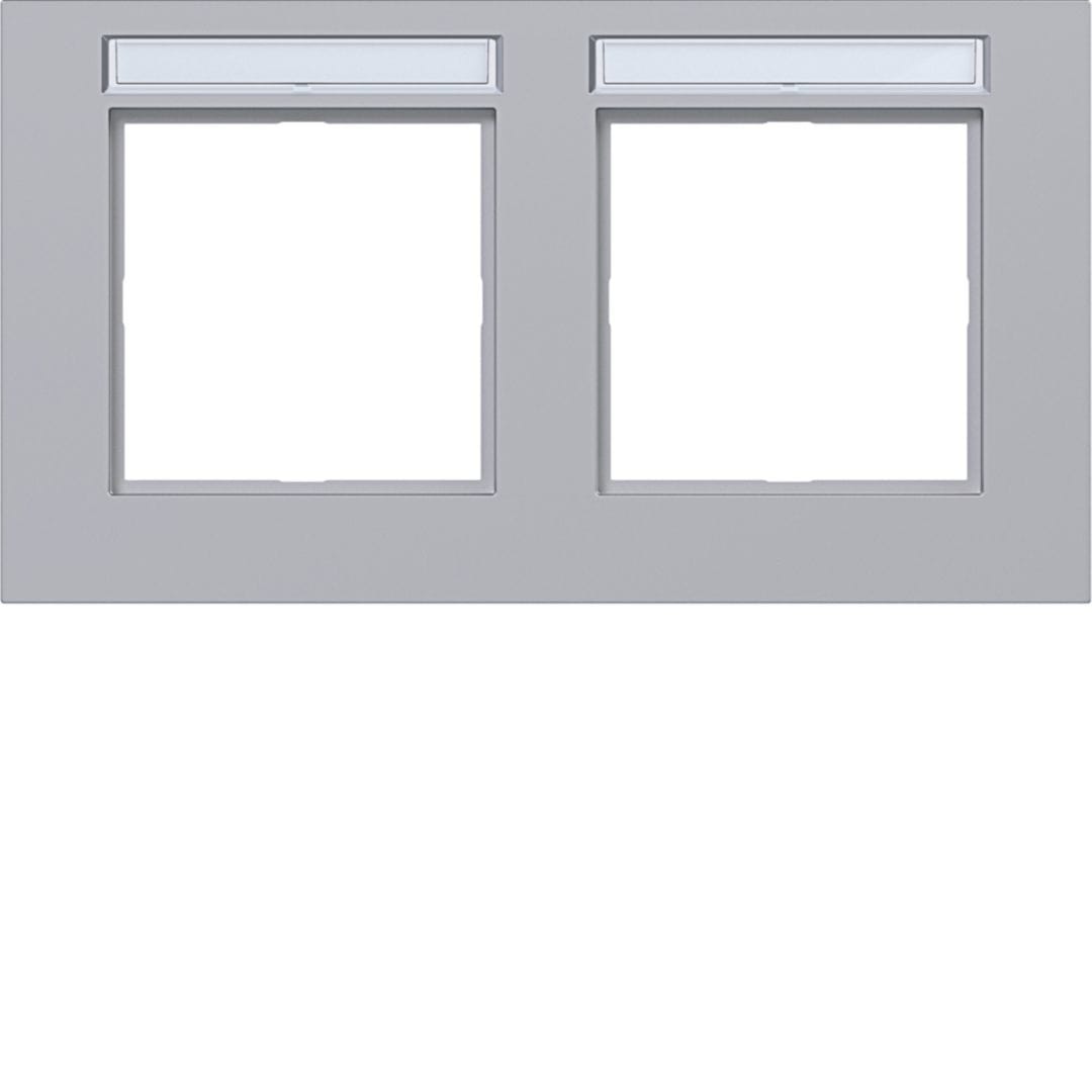 HAGER BOCCHIOTTI - CORNICE 2-P ORIZ, ETICH A.8, TITANIO MET