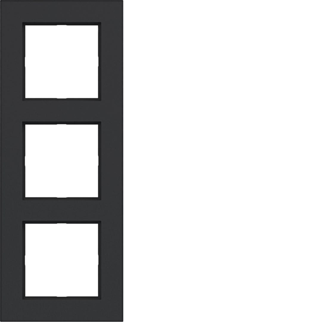 HAGER BOCCHIOTTI - CORNICE 3-POSTI, A.8, NERO OPACO