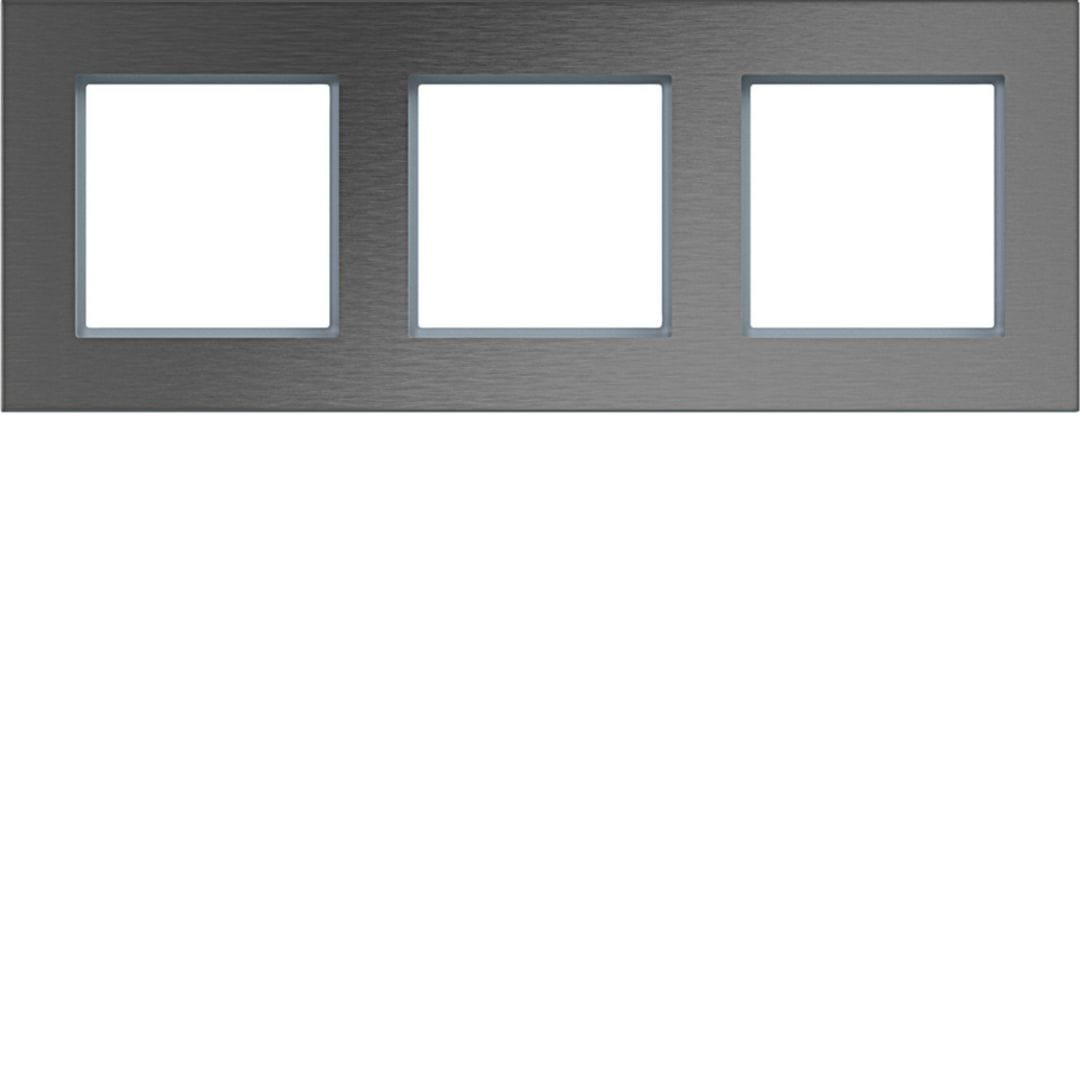 HAGER BOCCHIOTTI - CORNICE 3-P ORIZ A.8 INOX OP MET SPAZ.
