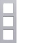 HAGER BOCCHIOTTI - CORNICE 3-POSTI, A.8, TITANIO MET