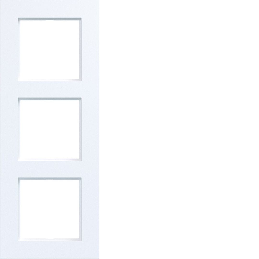 HAGER BOCCHIOTTI - CORNICE 3-POSTI, A.8, BIANCO OPACO