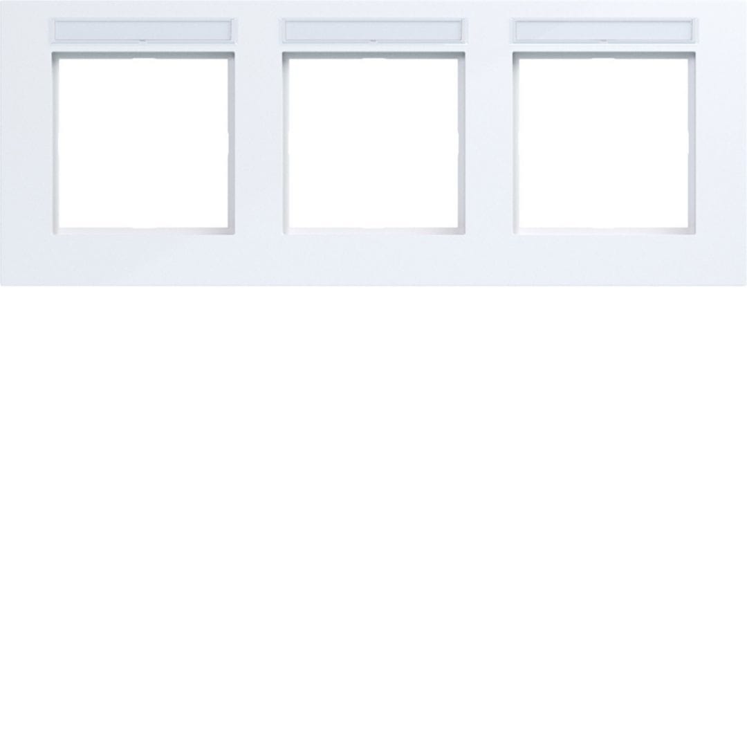 HAGER BOCCHIOTTI - CORNICE 3-P ORIZ, ETICH A.8, BIANCO LUC