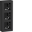 HAGER BOCCHIOTTI - SCATOLA 3-P PIATTO PARETE A.8 NERO OP