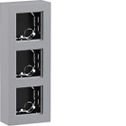 HAGER BOCCHIOTTI - SCATOLA 3-P PIATTO PARETE A.8 TIT MET