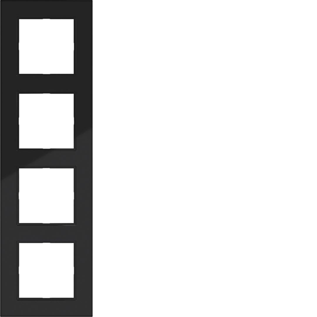 HAGER BOCCHIOTTI - CORNICE 4-POSTI, A.8, NERO LUCIDO