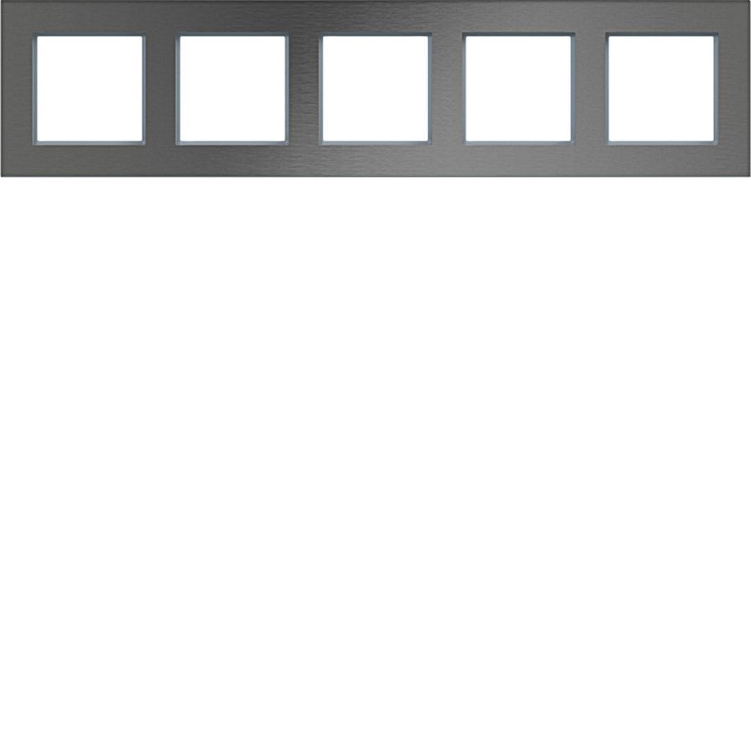 HAGER BOCCHIOTTI - CORNICE 5-P ORIZ, A.8, INOX OPACO