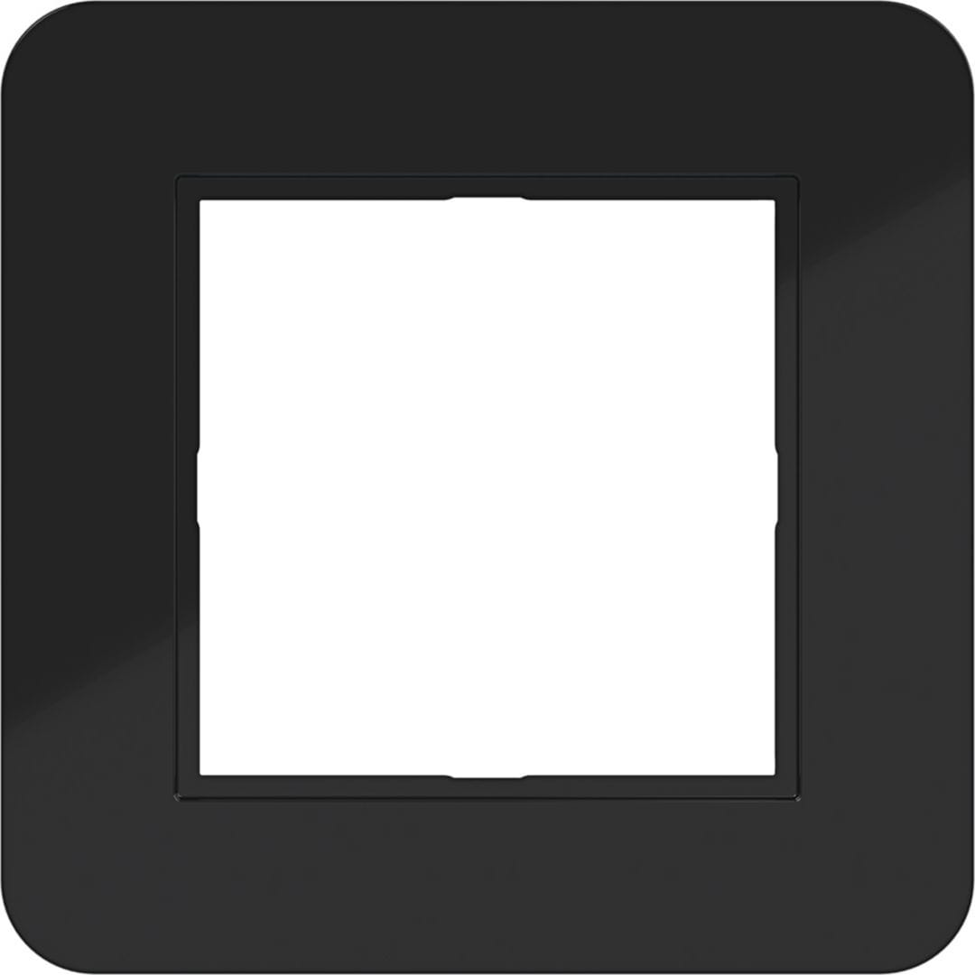 HAGER BOCCHIOTTI - CORNICE LED  1-POSTO, C.8, NERO LUCIDO