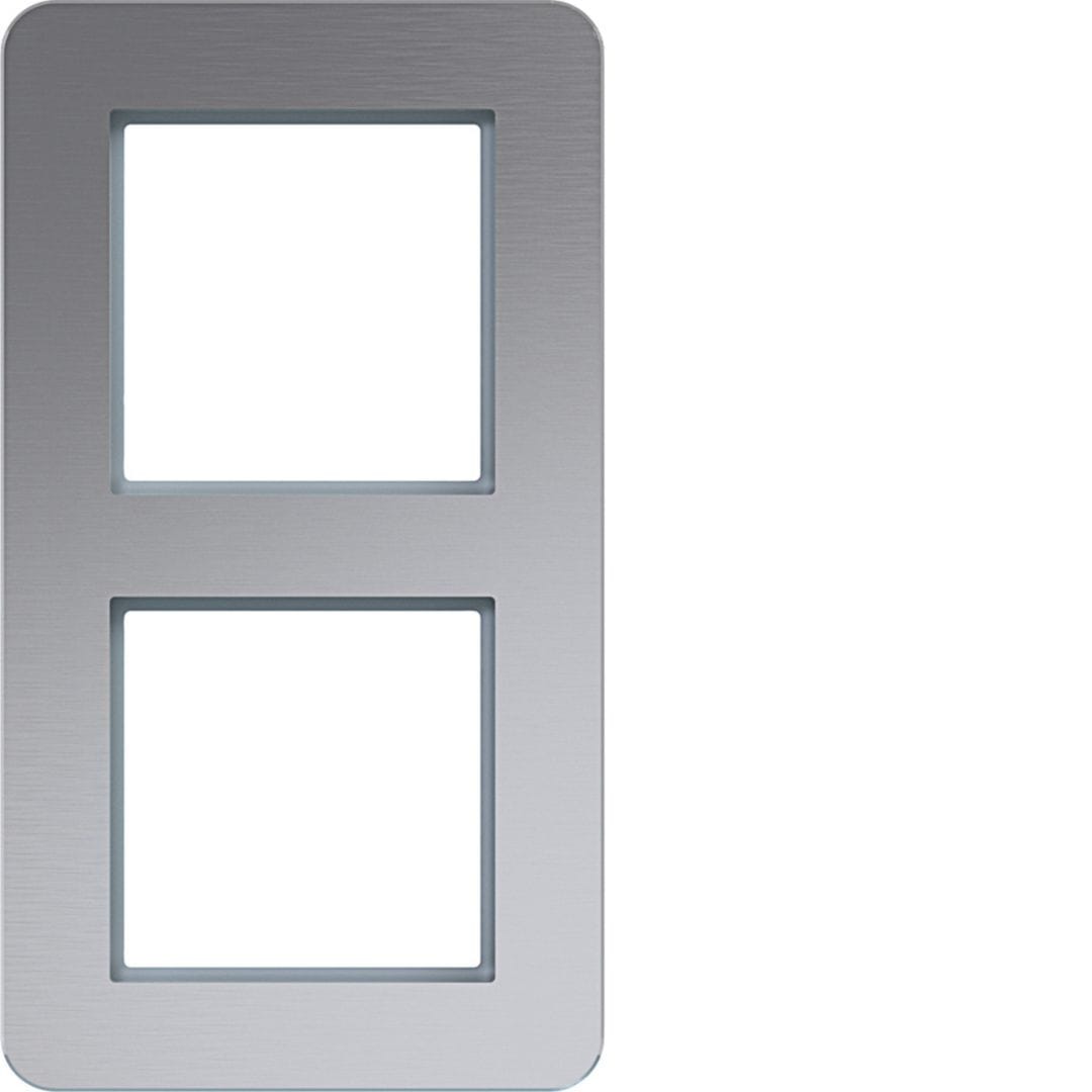 HAGER BOCCHIOTTI - CORNICE 2-P VERT, C.8, ALU OP, ALU SPAZ.