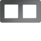 HAGER BOCCHIOTTI - CORNICE 2-POSTI ORIZ, C.8, INOX OPACO