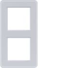 HAGER BOCCHIOTTI - CORNICE 2-POSTI, C.8, VETRO BIANCO OPACO