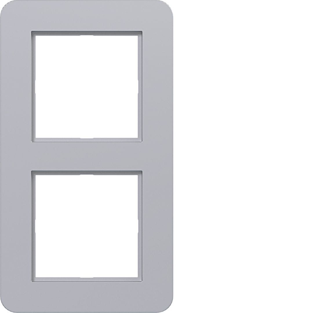 HAGER BOCCHIOTTI - CORNICE 2-POSTI, C.8, TITANIO MET