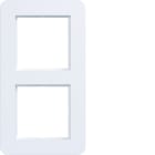 HAGER BOCCHIOTTI - CORNICE 2-POSTI, C.8, BIANCO OPACO