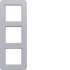 HAGER BOCCHIOTTI - CORNICE 3-POSTI, C.8, TITANIO MET