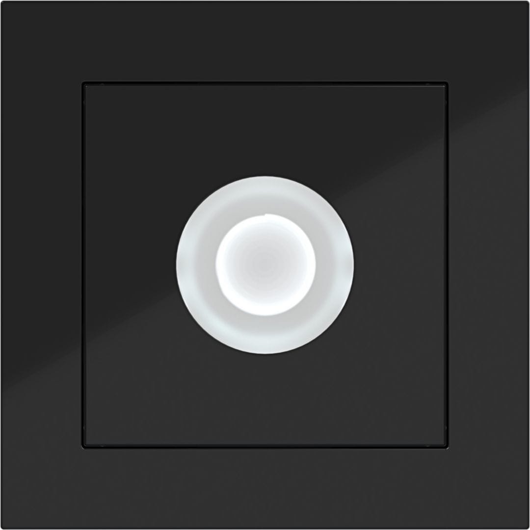 HAGER BOCCHIOTTI - PULS. E10 LUCE SCALE VITE A.1 NERO LUC