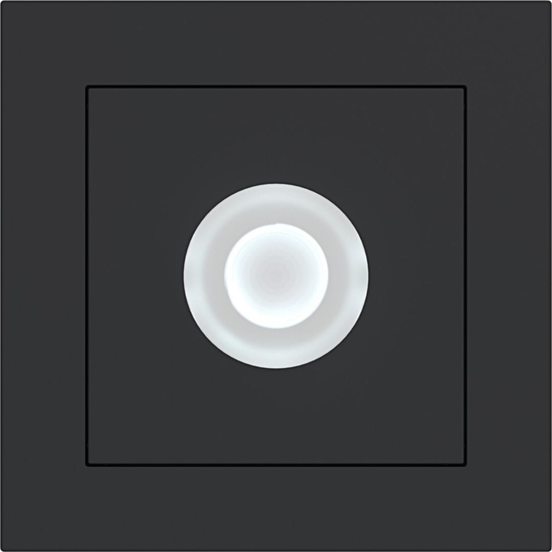HAGER BOCCHIOTTI - PULS. E10 LUCE SCALE VITE A.1 NERO OP