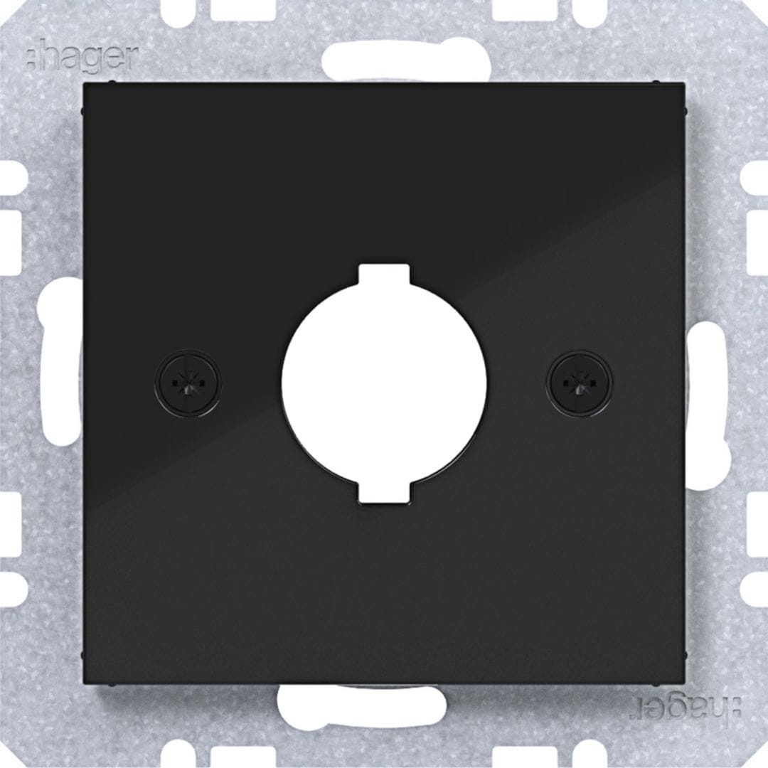 HAGER BOCCHIOTTI - P.zo c.le Ø18,8mm A.x/C.x nero luc