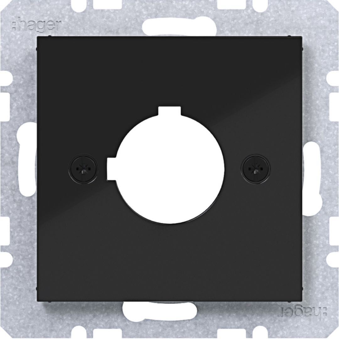 HAGER BOCCHIOTTI - P.ZO C.LE D22,5MM A.X/C.X NERO LUC