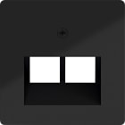 HAGER BOCCHIOTTI - PZO CLE 2 PRESE FCC 50X50 AX/CX NERO LUC