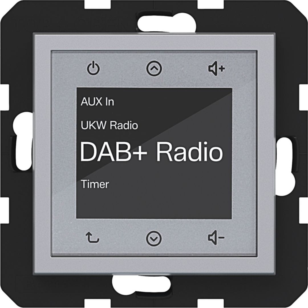 HAGER BOCCHIOTTI - RADIO TOUCH DAB+ A.X/C.X TITANIO MET