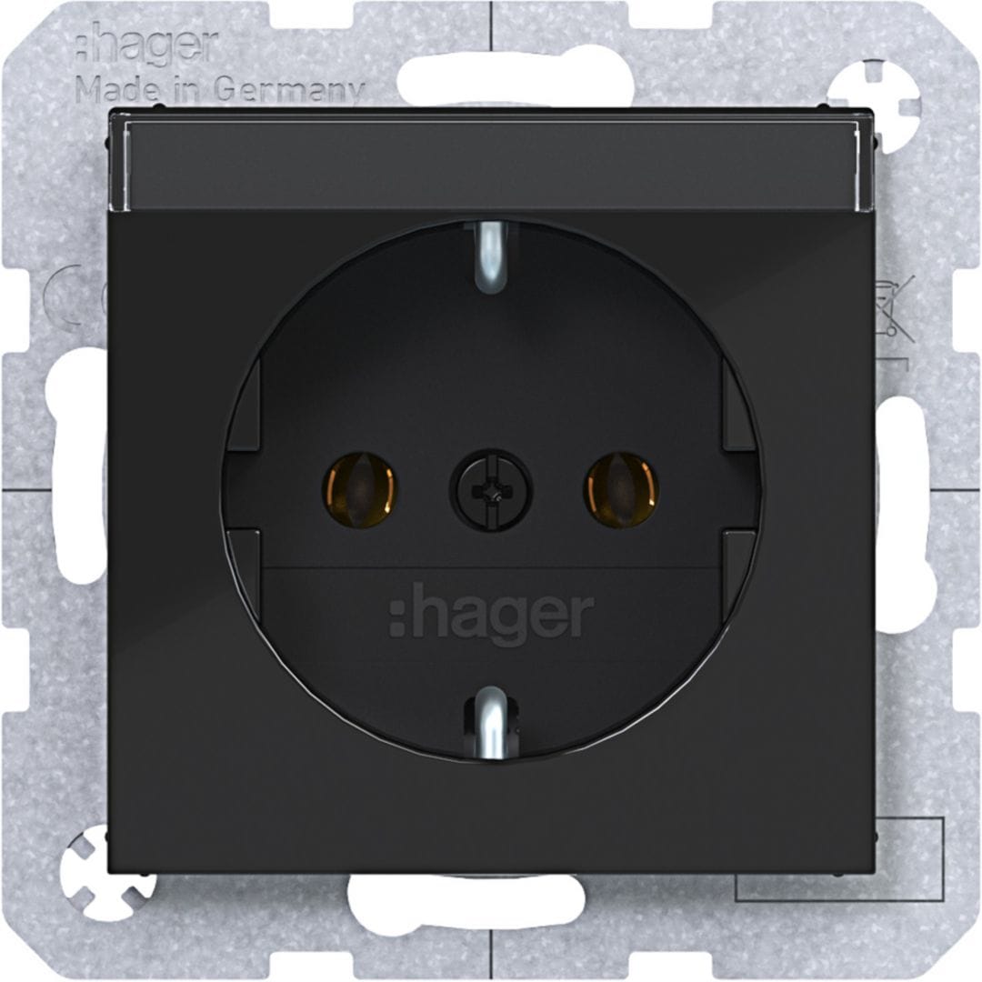 HAGER BOCCHIOTTI - PRESA SCHUKO ETCH PLUG-IN A.X/C.X NRO LU
