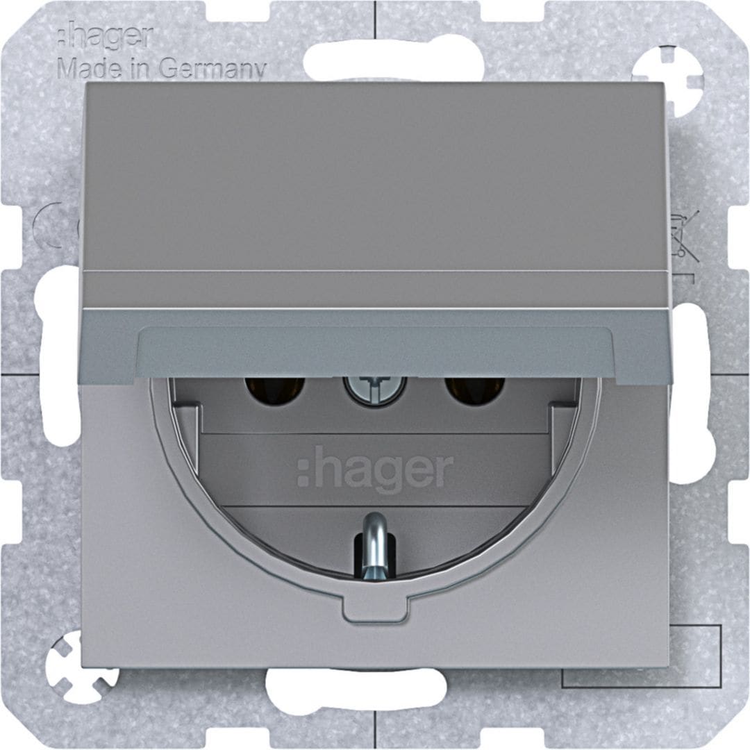 HAGER BOCCHIOTTI - PR.SCHUKO COPERCHIO AUTO AX/CX TIT MET
