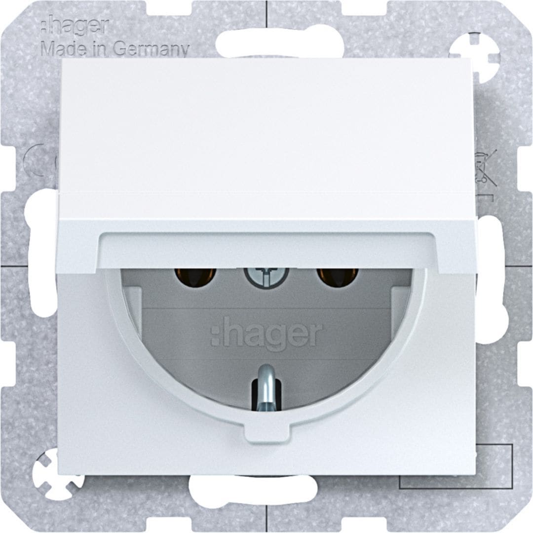 HAGER BOCCHIOTTI - PR.SCHUKO COPERCHIO AUTO A.X/ BIANCO LUC