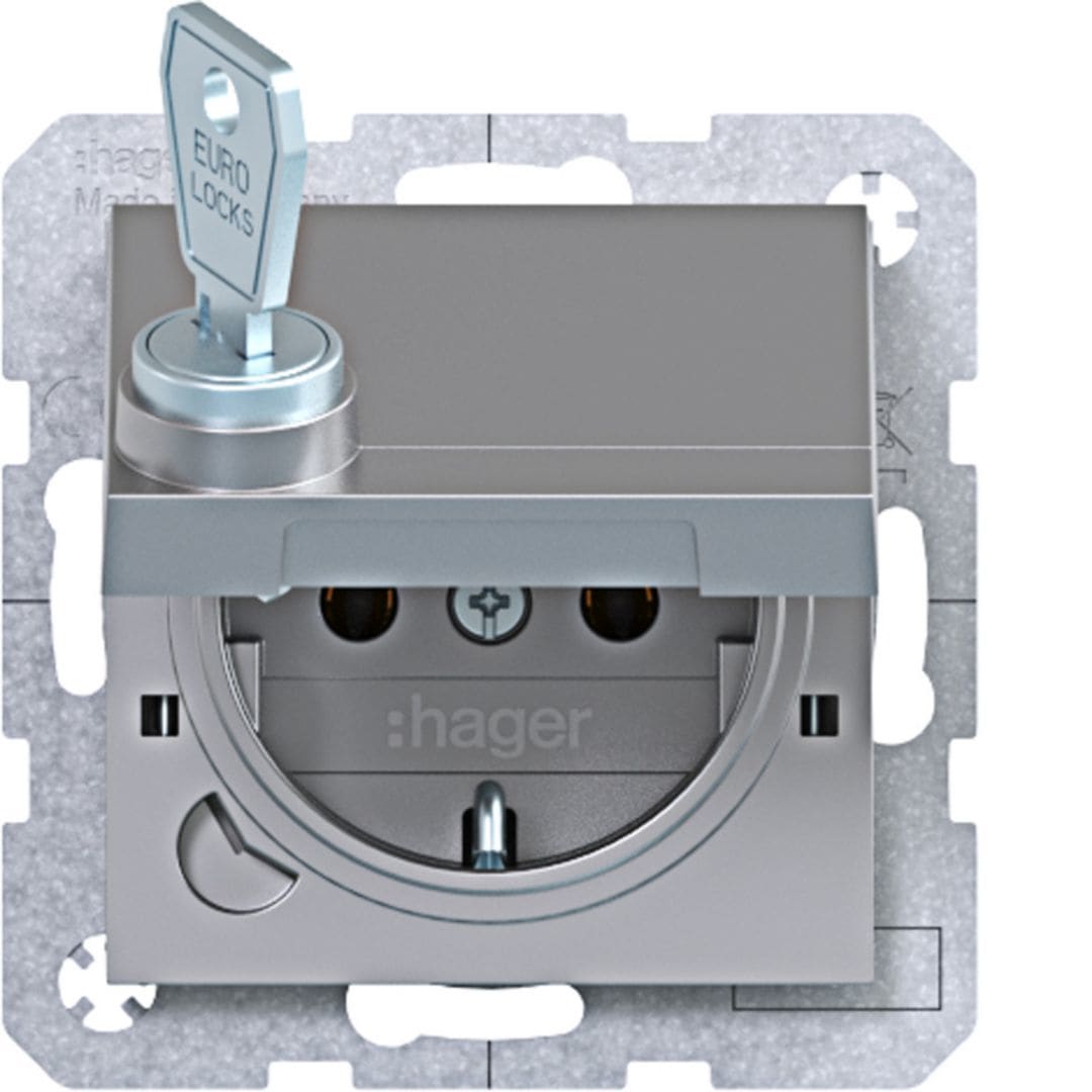 HAGER BOCCHIOTTI - PR.SCHUKO COP. +CHV A.X/C.X TITANIO MET
