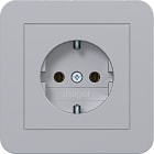 HAGER BOCCHIOTTI - PRESA SCHUKO+COP PLUG-IN C.1 TITANIO MET