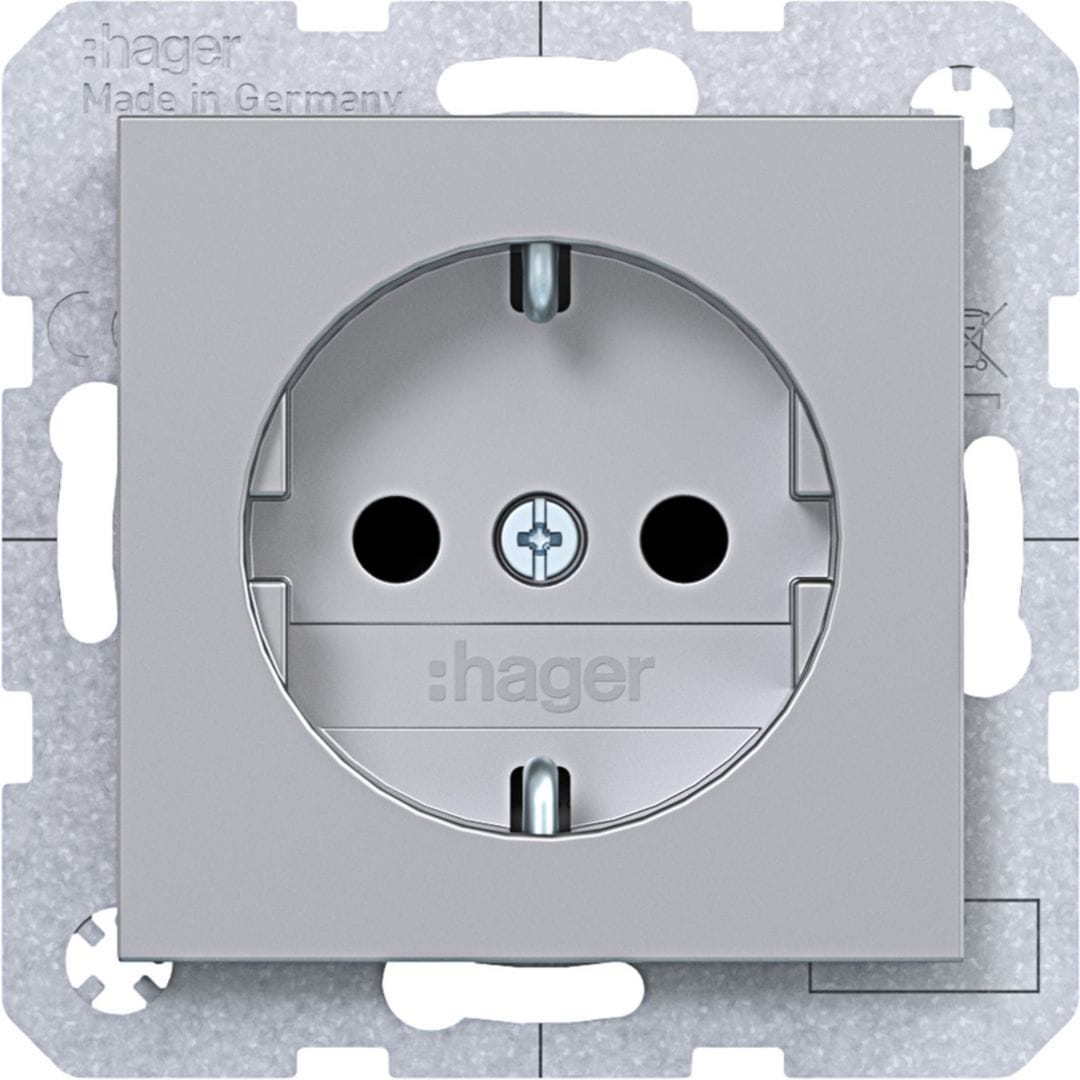 HAGER BOCCHIOTTI - PR.SCHUKO SHUTTER PLUG-IN AX/CX TIT MET