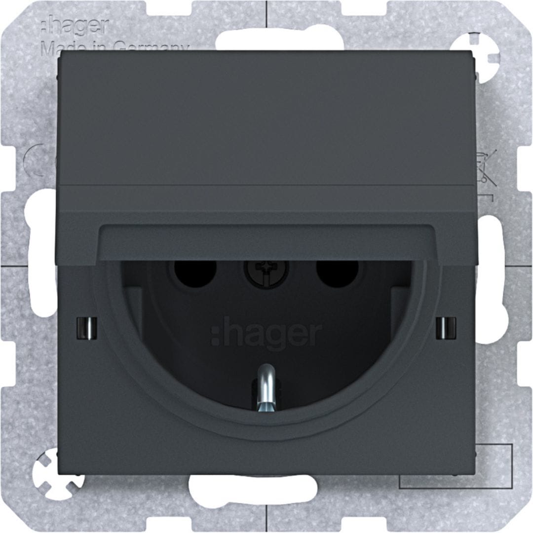 HAGER BOCCHIOTTI - PR.SCHUKO BLOC. SHUTTER PLUGIN AX/CX ANT